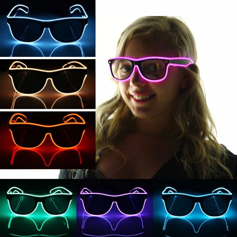 Neon Party El Glasses El Wire Neon Led Sunglasses Light Up Glasses Rave Costume 