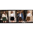 thumbnail image 2 of Casual Corduroy Mini Skirts for Women High Waisted A-Line Short Skorts with Built-in Shorts, 2 of 7