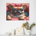 thumbnail image 6 of Gukieu French Bulldog In Sunglasses Print Horizontal Canvas Decorative Painting 12x16 Inch Shrinkage Resistant Frame Hanging Home Wall Art Decor, 6 of 6