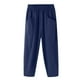 thumbnail image 4 of Pantalones harem elásticos de color liso para mujer: mezcla de algodón y cáñamo, corte holgado, informales para todas las estaciones/playa, 4 of 6