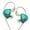 Mint Green, variant on Mikilon Headphones, In Ear Dynamics Earphones With HiFi Sound Quality Subwoofer Wire Controlled Wired Earphone Earplugs