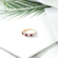 thumbnail image 4 of Gem Stone King 18K Yellow Gold Plated Silver Set with Moissanite Anniversary Ring for Women (1.09 Cttw, Gemstone Birthstone, Size 5) (Size 5), 4 of 4