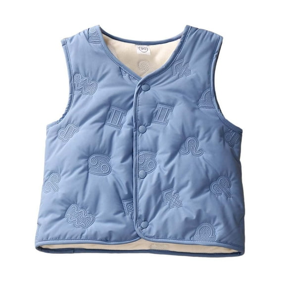 CAIVO Boys Winter Vests Kids Warm Padded Sleeveless Jackets Coats Thermal Inner Layer Thickened Coats Toddler Children Outdoor Cute Baby Clothing