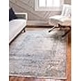 thumbnail image 3 of Unique Loom 3133042 4 x 6 ft. Olwen New Classical Rectangular Rug, Light Blue, 3 of 4