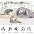 thumbnail image 3 of Saco de Dormir para Gatos de Lana Suave, Cama para Mascotas Lavable y cálida, Cojín y Perrera para Abrazos de Gato, Perrera Cerrada, Gris, 50 * 40 cm JAMW Sencillez, 3 of 5
