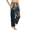 thumbnail image 2 of Xecao Happy New Year 2024 (3) Women's Straight Lounge Pajama Pants: The Epitome of Relaxed Sleepwear, 2 of 9