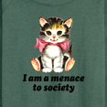 thumbnail image 3 of Instant Message - Menace To Society - Women's Lightweight French Terry Long Sleeve Shirt, 3 of 6