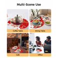 thumbnail image 2 of 13 Inch Round Placemats Set of 6, Red Santa Christmas Non Slip Heat Insulation PP Table Mats, Xmas Snowflake Washable Place Mats for Kitchen Dining Party Table Decor, 2 of 7
