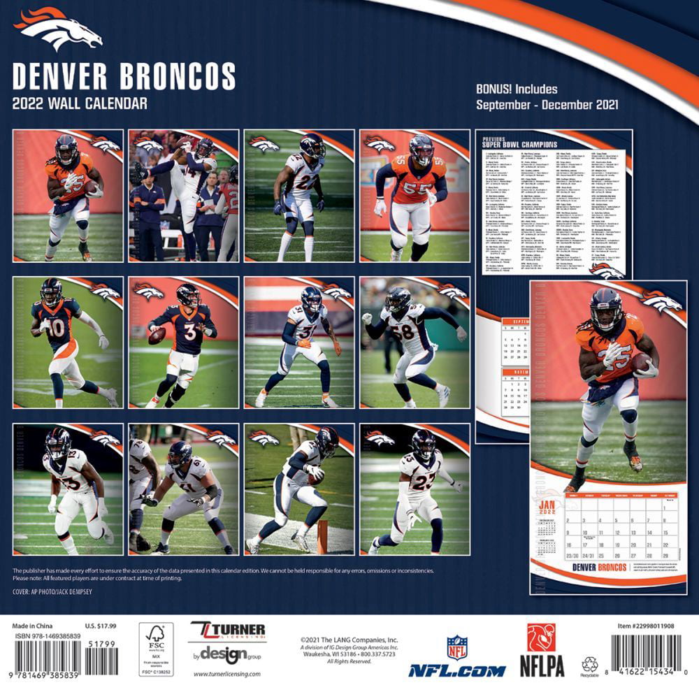Denver Broncos 2022 Calendar March Calendar 2022