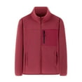 thumbnail image 2 of Leodye Veste Sans Manches en Molleton Décontractée et Tendance pour Homme à Manches Longues, Col Montant, avec Poche, Veste Décontractée Rouge TTG(TTG), 2 of 4