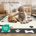 thumbnail image 4 of ODIKA Print Paws Scattered Bone Motif Alfombra Para Perros Schnauzer Pet Friendly & Kids Safe for Bedroom, Bedside, Nursery, 4 of 7