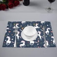 thumbnail image 2 of MKHERT Cartoon Unicorns and Flowers Placemats Table Mats for Dining Room Kitchen Table Decoration 12x18 inch,Set of 4, 2 of 4