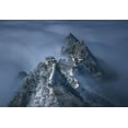 thumbnail image 2 of Cui, Yuan 14x11 Black Ornate Wood Framed with Double Matting Museum Art Print Titled - The Great Wall On The Cloud, 2 of 4