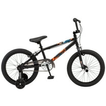 Mongoose Switch Kids Bike with Training Wheels, 18 Inch Wheels, Ages 5-9, Black