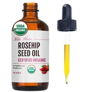 Kate Blanc Cosmetics Rosehip Oil for Face & Skin, 1 fl oz, USDA Organic Cold-Pressed Pure Hexane-Free Unrefined Carrier