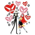thumbnail image 2 of Girl's The Nightmare Before Christmas Jack and Sally Hearts Graphic Cropped T-Shirt, 2 of 3