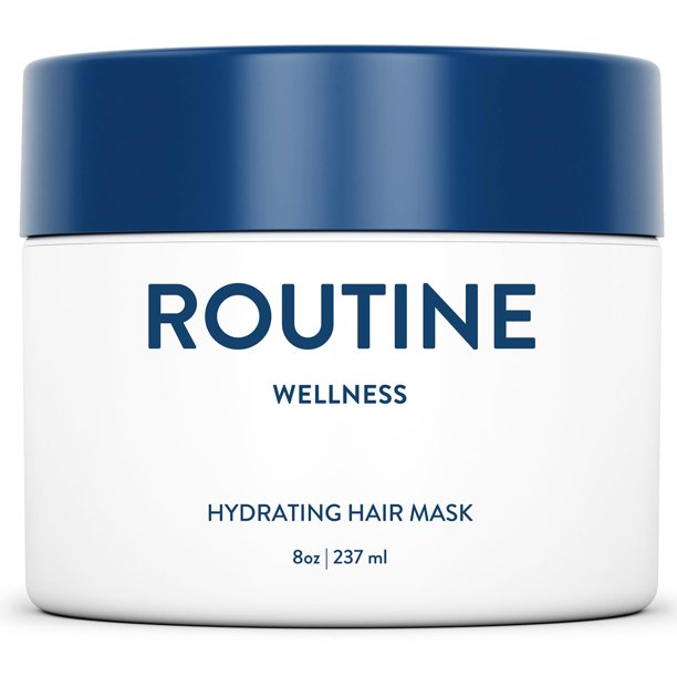 Routine Wellness Mascarilla para el cabello acondicionador profundo para cabello seco dañado - Tratamiento hidratante de reparación - Promueve la plenitud - Sin perfume 8oz