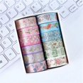 thumbnail image 4 of Gold Foil Flower Washi Tape Set, Floral Washi Tape, 4 of 4