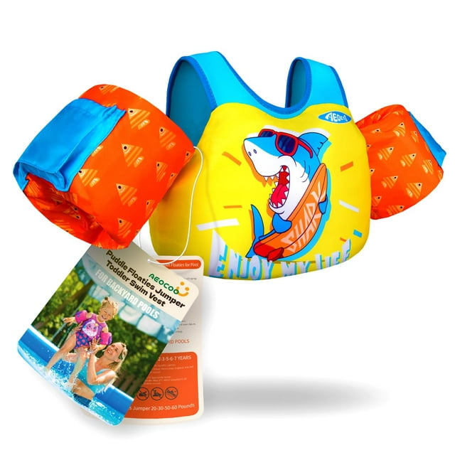 Chaleco de natación AEOCOO Puddle Float Jumper 9-14-23-27-32 kg 1-3-5-6-9 años