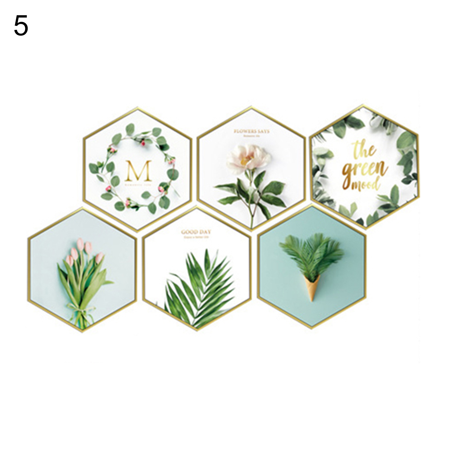 TOPOINT Palm Tree Wall Decal Jungle Leaf Wall Decals Removable, Green