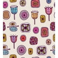 thumbnail image 3 of Hipster Duvet Cover Set, Abstract Shapes with Retro Inspired Colors Flowers Squares Circles Hand Drawn Art, Decorative 3 Piece Bedding Set with 2 Pillow Shams, Queen Size, Multicolor, by Ambesonne, 3 of 3