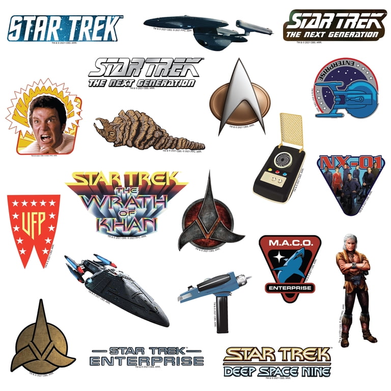Star Trek 50ct Vinyl Large Deluxe Stickers Variety Pack – Die Cut