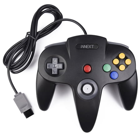 N64 Controller, iNNEXT Classic Retro Wired Controllers Gamepad Controller Joystick for N64 Console Video Games System(Black)