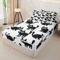 thumbnail image 3 of Manfei Playful Cat Zipper Twin Comforter Sets with Fitted Sheet and 2 Pillowcases, Cartoon Kitten Zipper Bedding Set, Black White, Black Reversible, 4 Pieces, 3 of 7