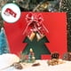 thumbnail image 1 of Caja de Regalo con Lazo de Cinta de Terciopelo Blanco y Ribete Navideño., 1 of 6