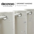 thumbnail image 3 of Deconovo Grommet Blackout Curtains with Silver Dots Printed Pattern for Sliding Door (52W x 108L inch, Cream, 2 Panels), 3 of 7