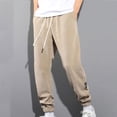 thumbnail image 3 of WAVSUF Men's Athletic Fleece Joggers, Elastic Waist with Pockets Straight Leg Warm Winter Daily Comfort Trousers Size M-5XL, 3 of 7