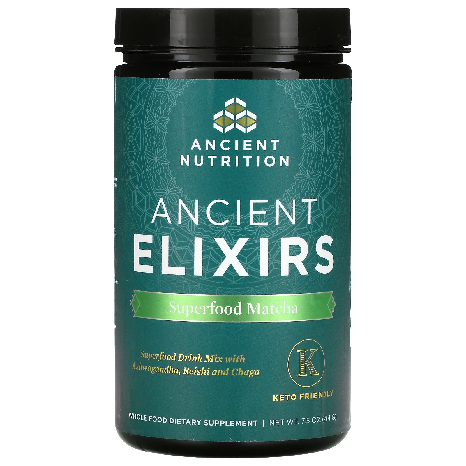 Dr. Axe / Ancient Nutrition Ancient Energy Elixirs, Superfood Matcha, 7.5 oz (214 g) Walmart