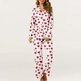 thumbnail image 2 of Purcolt Pajamas for Women Set Long Sleeve Button Down Sleepwear Soft Pjs Sets 2 Piece Lounge Sets with Pocket, 2 of 5