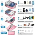 thumbnail image 5 of Livhil 6 Set Compression Packing Cubes for Suitcases, Packing Cubes for Travel Luggage Organizer Women, Pink, 5 of 7
