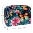 thumbnail image 5 of Flower Butterfly Large Capacity Waterproof PVC Cosmetic Travel Bag with Zipper Pouch for Ladies and Girls, Lightweight Printed Design Men's Toiletry Bag, Extra Large Toiletry Bag for Women on the Go, 5 of 6