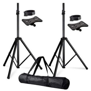 Speaker Stand Tripod Pair Floor Heavy Duty Adjustable Up to 72 Inch DJ Studio Monitor Stands Pole Mount,Black