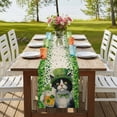thumbnail image 4 of Table Runners 72 Inches Long Dress Scarves, St. Patrick's Day Farmhouse Kitchen Table Runner, Coffee Tablerunners, Vintage Cute Cat Beer Green Clovers 14x72 Inch, 4 of 9