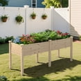 thumbnail image 2 of VEIKOUS 72.4"H Wooden Raised Garden Bed, 6.8 Cu Ft Capacity Elevated Planter Box w/ Drainage Holes for Vegetables, Flowers, Herb, Natural, 2 of 14
