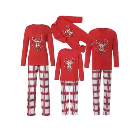

Ma&Baby Matching Family Christmas Pajamas Set Women Kids Sleepwear Loungewear Outfit