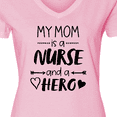 thumbnail image 4 of Inktastic My Mom is a Nurse and a Hero Women's V-Neck T-Shirt, 4 of 5
