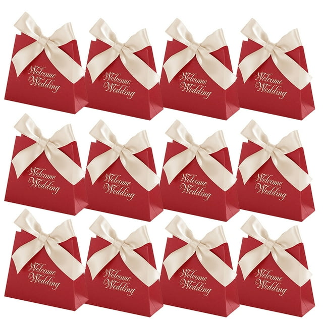 50PCS Wedding Candy Box Creative Decorative Candy Box Treat Box Cookie Box