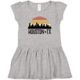 thumbnail image 3 of Inktastic Houston Texas Skyline Retro Girls Toddler Dress, 3 of 5