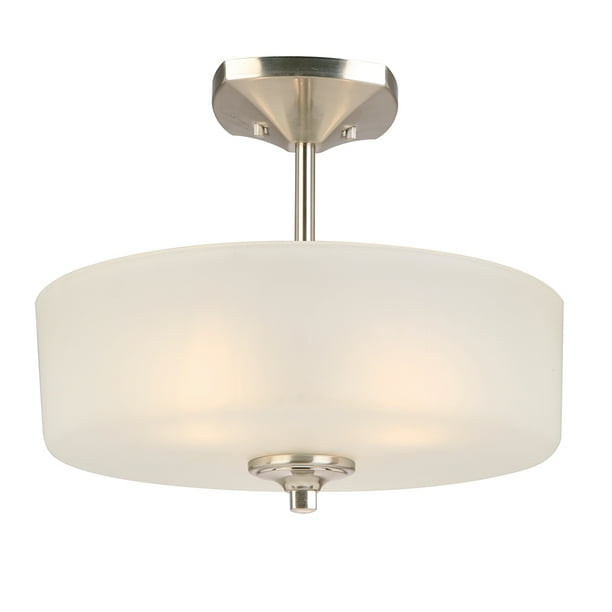 Design House 578369 Perth 3Light SemiFlush Mount Ceiling Light, Satin