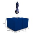 thumbnail image 2 of Covers & All Patio Square Table and Chair set cover with Umbrella Hole - Heavyduty 18 Oz. Waterproof Outdoor furniture cover with Air pockets & Drawstring (45"W X 45"D X 30"H, Blue), 2 of 8