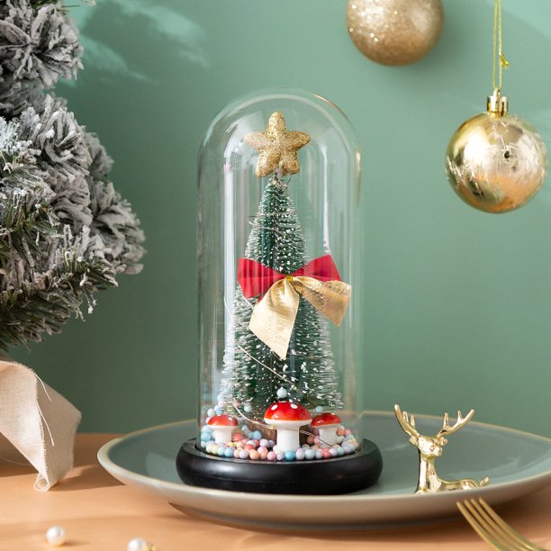 Decoración de regalo de Navidad Cubierta de vidrio Accesorios de regalo de cumpleaños Adornos de árbol de Navidad creativos luminosos Wmkox8yii gf10084