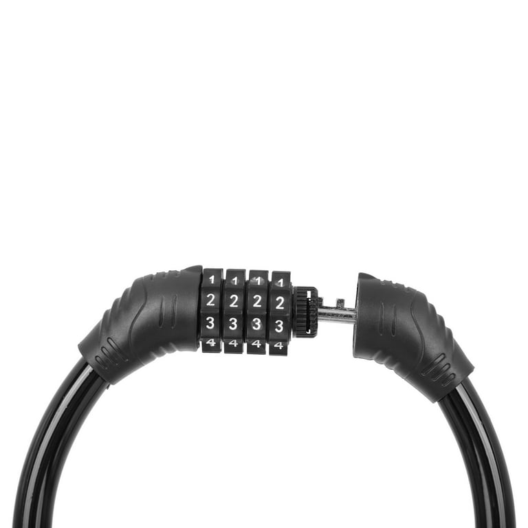 Security Portable 4 Digit Resettable Combination Bike Cable