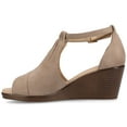 thumbnail image 4 of Journee Womens Kedzie Peep Toe Wedge Sandals, Widths Available, 4 of 10