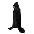 thumbnail image 3 of Disfraces de Halloween, mujeres, hombres, capa elegante, con capucha, bruja adulta, capas largas negras para fiestas navideñas, capas con capucha sidaley JR0584-30B, 3 of 3