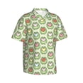 thumbnail image 2 of Balery Cute Chubby Frog Print Men's Hawaiian Shirts Short Sleeve Beach Shirt Relaxed Fit Vacation Button Down Shirts-XX-Large, 2 of 9