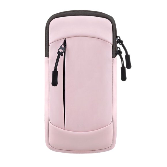 Bolsa para teléfono en el brazo con brazalete de running de dos capas, ajuste cómodo, bolsillo seguro para el teléfono para deportes y fitness.